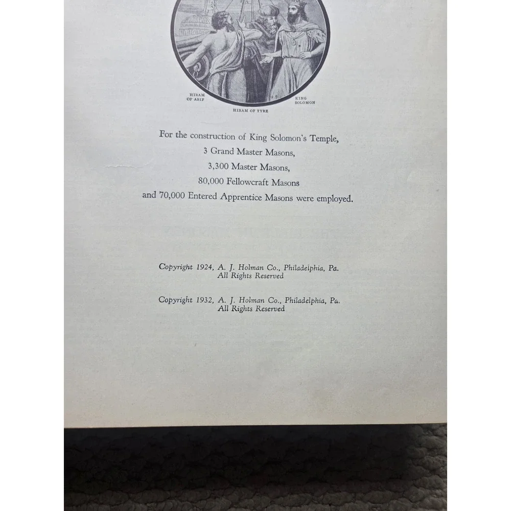 Large Masonic Edition Holy Bible 1932 A.J. Holman Co. 1200+ Pages - Picture 14 of 16